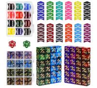 FIGURES LAB 110PC Magic The Gathering Tokens & 12mm Life Counter D20 Loyalty Dice Set with Box, Bulk Ability 6-Sided Dice, Compatible TCG CCG Gaming Accessories