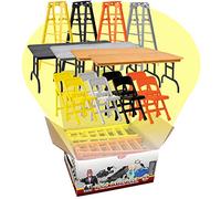 Figures Toy Company Complete Set of all 4 Ultimate Ladder Table and Chairs Playsets for WWE Wrestling Action Figures