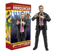 Figures Toy Company Ultimate Talking Wrestling Ring Announcer Action Figure with Deluxe Articulation for Wrestling Action Figures