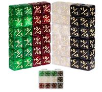 FIGURESLAB 48PCS 12mm Dice Set, Life Counters Tokens Loyalty 6 Sided Dice with Box, Compatible with MTG Magic Cards Gaming Accessories Creature Stats
