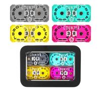 FIGURESLAB 4Pcs MTG Life Counter Twin Digits with Metal Box, Tracker Life Counter for Board Games, Compatible with Magic The gatering Accessories RPG D&D CCG TCG Tabletop Board Games