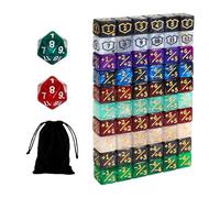 FIGURESLAB 62PCS 12mm MTG Dice Set with Plus 1 Life Counter & Shield & Spindown Dice in 10 Colors for Magic The Gatering, Compatible with CCG Creature Stats TCG Magic Card Gaming Accessories