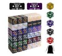 FIGURESLAB 79PCS MTG Dice Counters Bulk Ability Keywords Dice Set, MTG Health Tracker Life Counter Plus 1/+1 Shield Buff Tokens for TCG Magic Card Games Accessories CCG Creature Stats