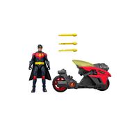 Figurine and vehicle - DC Premier - Robin 16.5 cm with Jet Bike - Triple cannon projectile launcher - From 4 years old