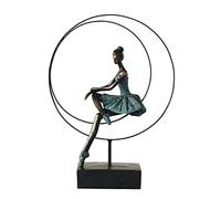 Figurine Animal Statue Ornaments Sculptures Statues Ornaments Figurine Collectible Figurines Ballet Girl Sculpture Handmade Wrought Iron and Resin Ballerina Statuette Decoration Souvenir Ornament
