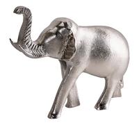 Beliani Figurine Elephant MIOGOST Metal Silver, Silver