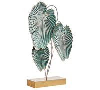 Figurine Leaf SODIUM Metal Teal