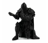 Figurine Pen Holder for Desk, 3D Printed PVC Statue Decor for Home Office, Ninja Warrior Ornament, Collectible Model for Anime Fans(Black Knight)