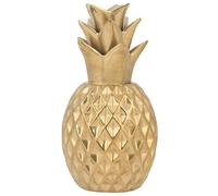Beliani Figurine Pinapple TYANA Ceramic Gold, Gold