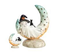 Figurine, Resin Halloween Statue with Cat, Central Table Decoration for Indoor and Outdoor Celebrations