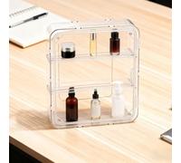 Figurine Storage Box - 12.6 Inch Acrylic Display Case 3 Tiers | PET Transparent Display Box - Dustproof Magnetic Door Removable Shelves Ideal for Home Office Classroom Museum