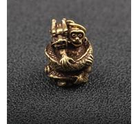 Figurines Brass Animal,2.6x1.9cm Pure Copper Zodiac Monkey Hugging Dragon Miniatures Figurines Small Desktop Ornaments Brass Keychain Pendant Decor Accessories
