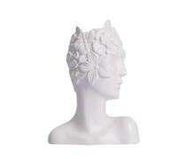 Figurines Ceramic Flower Vase Female Head White Modern Decorative Face For Flowers Home Living Room Office Decor Table Centerpieces for Dining Room(B)