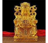 Figurines,Feng Shui Statues/Ornaments,Buddha Statues For Lucky Happiness Resin Crafts Shakin God Of Wealth Decoration, Buddha Holding Ingot Statue Home Decor