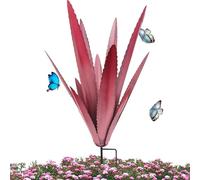 Figuritas De Decoración Para Exteriores - Estacas Decorativas Para El Patio Del Hogar, Decoración Del Hogar De Plant | Tequila Decoración Del Hogar | Estatua De Jardín De Flores De Metal Para Bricolaj