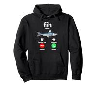 Fih Calling Remind Me Message Decline Accept Phone Call Fish Pullover Hoodie