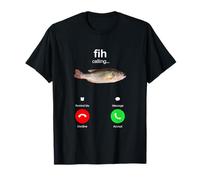 Fih Calling Remind me Message Decline Accept Phone Call Fish T-Shirt