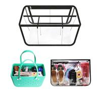 FIHCH Clear Beach Bag Organizer - X Large Storage Bag for BOGG BAG, Transparent & Black