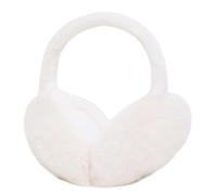 FIHDIOPO Ear Muffs, Women Plush Earmuffs Winter Accessories Fluffy Foldable Adults Outdoor Thermal Ear Warmers Skiing Running Ears Covers Protector from Wind Cold Fashion Gift for Girls Ladies White