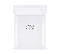 Fihodone 100 PCS Small Transparent Resealable Sealable Bags, Ziploc Plastic Storage Bags for Cookie, Jewellery, Candy, Beads (7 x 10 cm)