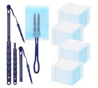 FIHODONE 40 PCS Flash Dust Magnet,Flash Duster with 2 Kind Handle and Extendable Pole,Fluffy Duster Disposable,Fluffy Dusters Refills,Flash Dust Magnet Refill for Cleaning