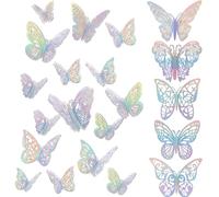 FIHODONE 60 PCS Butterfly Wall Sticker 3D,Butterfly Decorations Room Decor, Cake Decorations,Butterflies for Birthday Wedding Party Wall Decor Aesthetic Bedroom
