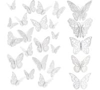 FIHODONE 60 PCS Butterfly Wall Sticker 3D,Butterfly Decorations Room Decor,Cake Decorations,Butterflies for Birthday Wedding Party Wall Decor Aesthetic Bedroom