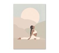 FIHOV SYVME Pilates Yoga Modern Posters and Prints Minimalist Wall Art Yoga Movements Pilates Canvas Painting Nordic Picture for Home Decor 50x70cmx1 No Frame