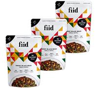 Fiid 100% Natural Vegan Microwave Ready Meals - Mexican Black Bean Chilli - 3 x 275g (Vegetarian Food Pouch, High in Fibre & Protein, Low in Sugar, Gluten Free, Fat Free)