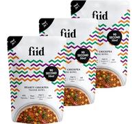Fiid 100% Natural Vegan Microwave Ready Meals - Moroccan Chickpea Tagine Stew - 3 x 275g (Vegetarian Food Pouch, High in Fibre & Protein, Low in Sugar, Fat Free)
