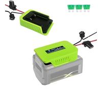 Fiihio for Power Wheel Adapter Compatible with Greenworks 40V Battery, Dock Battery Adapter with Fuse, 14 Gauge Wire Power Tool Converter for RC Cars, Robotics, DIY Projects(No Battery)
