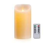 FiiMoo Battery LED Candles - Flameless Flickering Christmas Candles with Remote for Parties, Halloween, Weddings and Festivals Decoration - 10cm