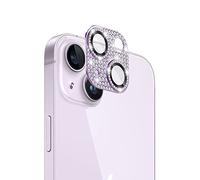 FiiMoo Camera Lens Protector Compatible with iPhone 14/iPhone 14 Plus, Anti-Scratch Lens Tempered Glass, 9H Hardness, Camera Lens Screen Protector, Crystal Rear Camera Glass Screen Protector-Purple