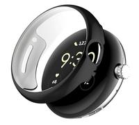 FiiMoo Case for Google Pixel Watch 3 45mm, with Built in Screen Protector, Watch Case, [Full Coverage], Shockproof Cover, High Definition Cover, Protective Case for Google Pixel Watch 3 45mm-Black