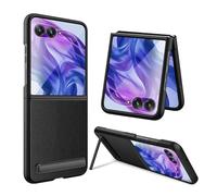 FiiMoo Case for Motorola Razr 60 Ultra, Foldable Phone Case with Back Screen Protector, Premium Cover, Ultra Slim Anti-Scratch, Protection Cases, Protective Cover with Kickstand-Black