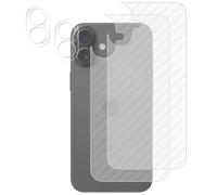 FiiMoo for iPhone 16 Plus Back Protector, for iPhone 16 Plus Carbon Fiber Protective Film + Camera Lens Protector, [2+2 Pack] [Soft TPU] [Anti-Scratch] [Anti-Fingerprint]