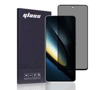 FiiMoo Privacy Screen Protector for Xiaomi Poco F6/Xiaomi Poco F6 Pro, Anti-spy Screen Protector, Privacy Screen Film, [Case Friendly] [9H Hardness], for Xiaomi Poco F6/F6 Pro Privacy Tempered Glass