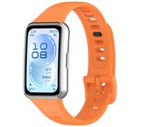 FiiMoo Silicone Strap for Huawei Band 11/Band 11 Pro, Soft Silicone Sport Band, Soft Breathable, for Huawei Band 11/11 Pro Adjustable Replacement Strap-Orange