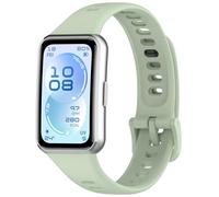 FiiMoo Silicone Strap for Huawei Band 11/Band 11 Pro, Soft Silicone Sport Band, Soft Breathable, for Huawei Band 11/11 Pro Adjustable Replacement Strap-Light Green