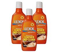 Fiinix 3 x Lexol Deep Leather Cleaner | Professional Cleaning Solution | Cleans, Restores & Revives Clothing, Automotive Interior, Furniture, Upholstery, Luggage, Shoes & More | 3 x 236ml