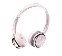FiiO Anytime Active Noise Cancelling Bluetooth 5.4 Retro Headphones, 58H Playtime, with Microphone,Light Weight Earphones Comfort Headsets for Travel,Home (Pink)