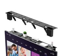 fiira TV Storage Rack - Punch Monitor Top Shelf,Computer Monitor Stand Solid Storage Bracket for Media Boxes, Game Console, Router, Cable Boxes