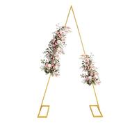 Fiita 6.6FT Metal Triangle Balloon Arch Frame Kit Wedding Arch for Ceremony Garden Arbor Wedding Background Decoration Arch Backdrop Stand for Parties Weddings Bridal Baby Shower Garden