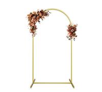 Fiita Backdrop Arch Stand Gold Balloon 7.2FT Stable Gold Wedding Arch Frame Metal Arch Backdrop Stand for Wedding Ceremony Birthday Party Bridal Baby Shower Banquet Decoration