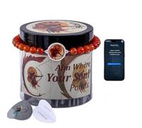 FiitCASE 12 Constellation Affirmation Cards Jar With NFC Zodiac Signs Bracelets, Interactive Cosmic Guidance System with Personalized Digital Experience, Spiritual Gift for Women Men