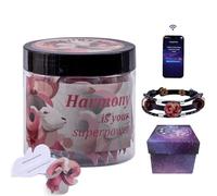 FiitCASE 12 Constellation Affirmation Cards Jar With NFC Zodiac Signs Bracelets, Interactive Cosmic Guidance System with Personalized Digital Experience, Spiritual Gift for Women Men