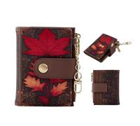 FiitCASE Cute Women Wallet, Small Slim Thin Rfid Credit Card Wallet, PU Leather Bifold Cash Zipper Coin Pocket ID Window for Female Ladies Teen Girls Girly, TerraBlushCycle, Compact