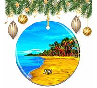 Fiji Beach Christmas Xmas Tree Ornament Decoration Wedding Hanging Pendant Decor City Travel Souvenir Collection