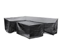 Fiji EZBreathe Left L Shape Patio Set Cover in Black Cozy Bay Furniture Black One Size