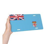 Fiji Flag Aluminum Car License Plate Stylish, Durable, and Easy to Install for Any Truck, Car, Van